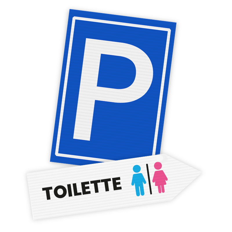 2.00000 Fléchage Directionnelles Personnalisées 75 x 25 cm - Easyflyer